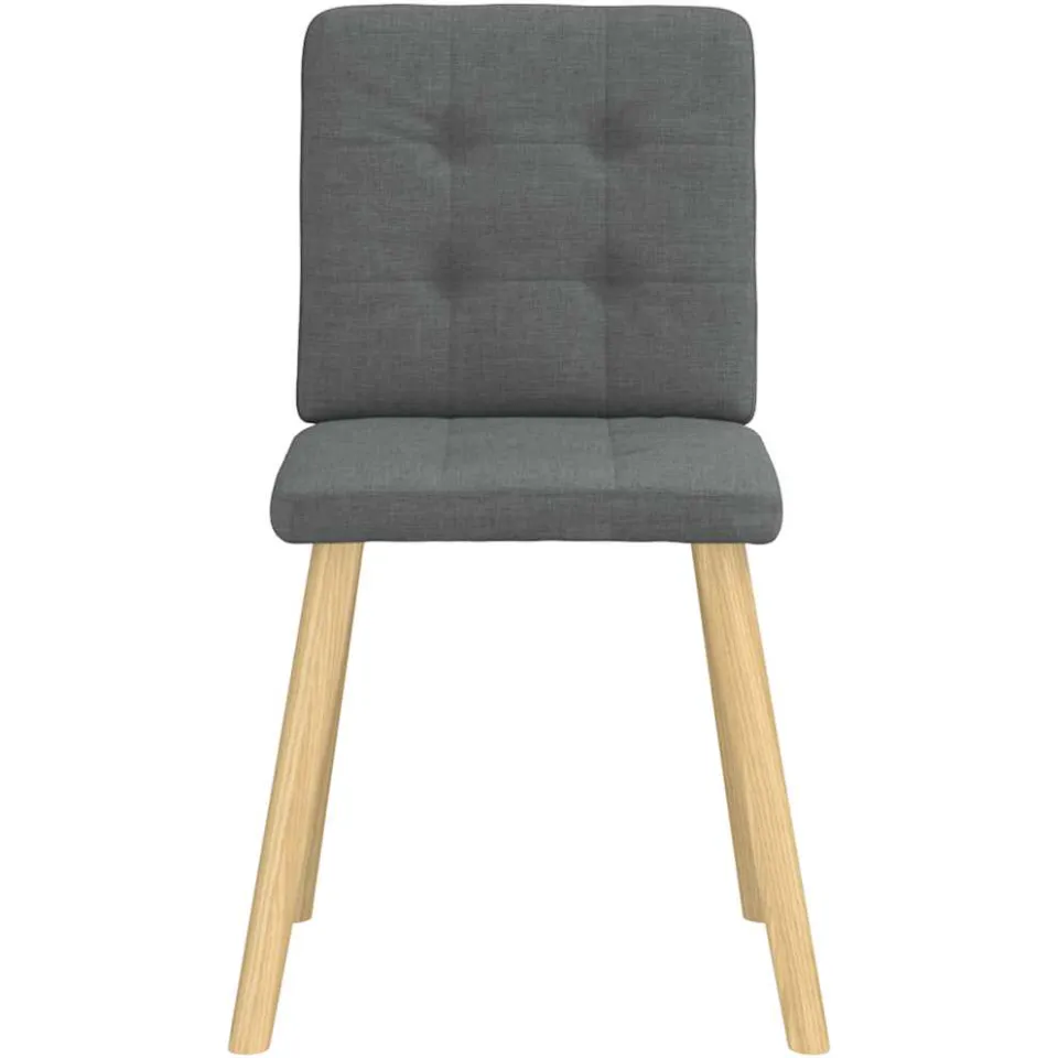 vidaXL Eetkamerstoelen 4 st stof donkergrijs grijs, foto 4