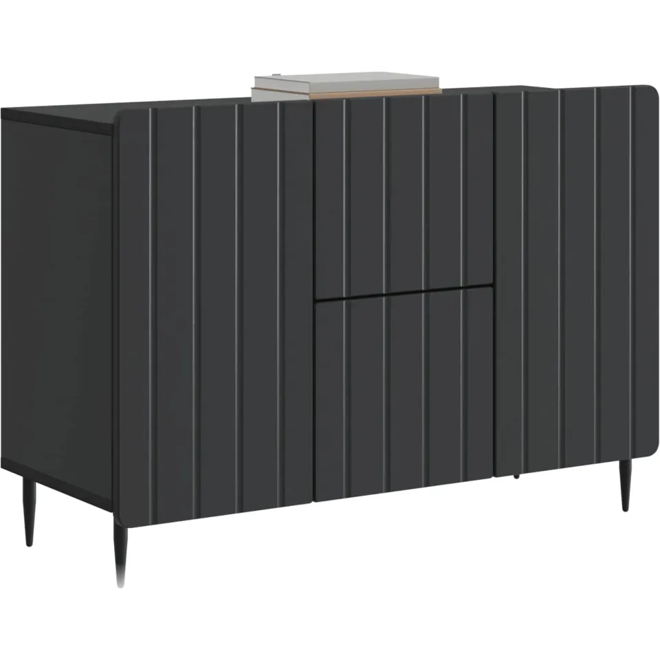 vidaXL Dressoir met lade Zwart 89 x 34,5 x 62 cm Bewerkt hout