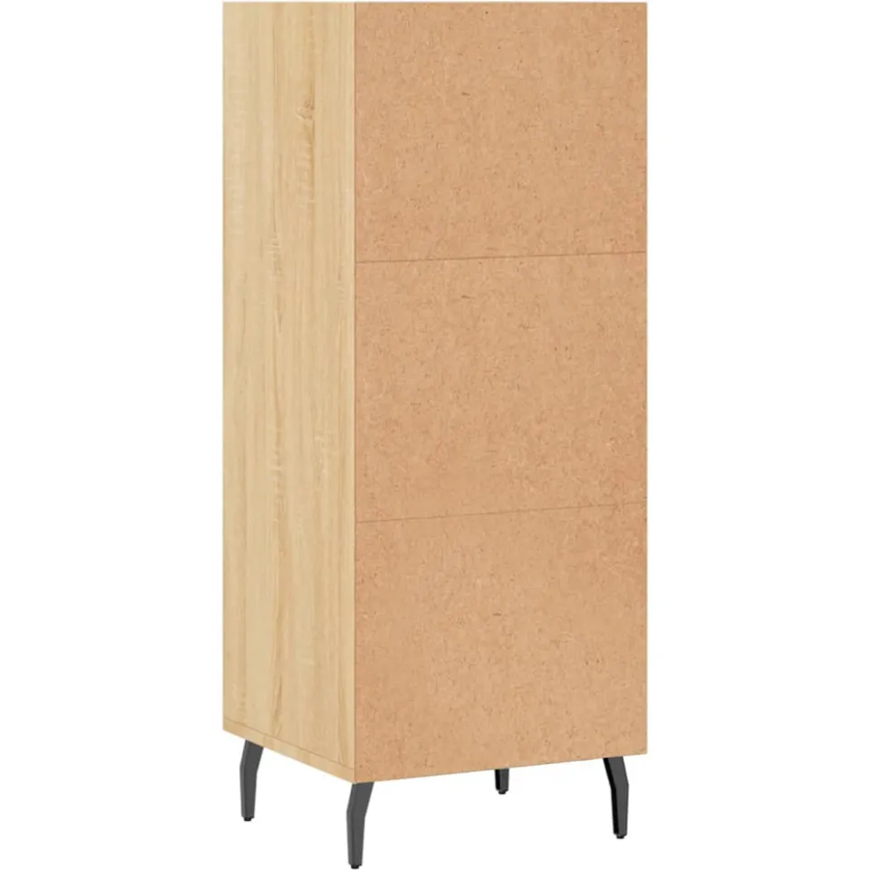 vidaXL Dressoir 34,5x32,5x90 cm bewerkt hout sonoma eikenkleurig, foto 4
