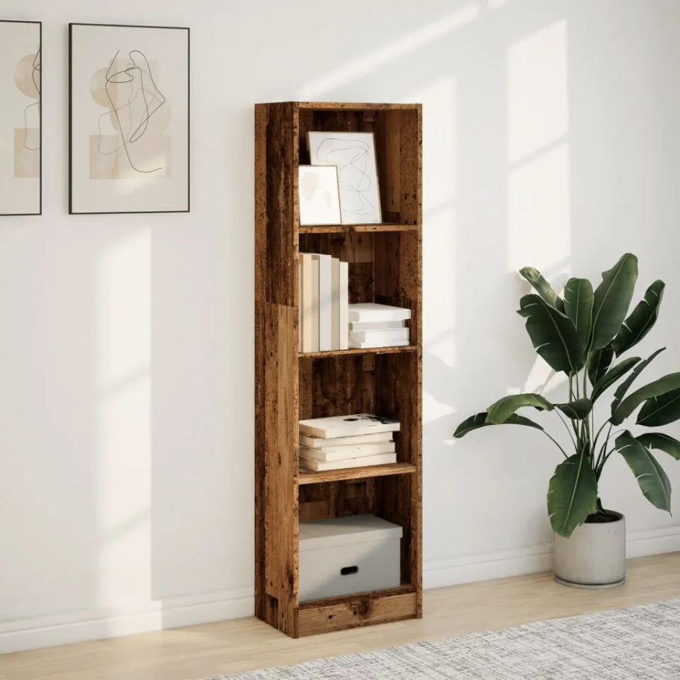 vidaXL Boekenkast 40x24x143 cm bewerkt hout oud houtkleurig bruin, foto 2