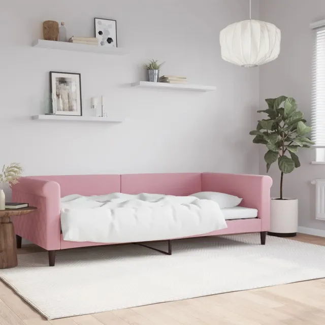 vidaXL Slaapbank 100x200 cm fluweel roze