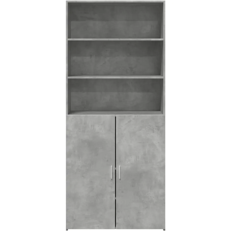 vidaXL Hoge kast 80x42,5x185 cm bewerkt hout betongrijs grijs, foto 4