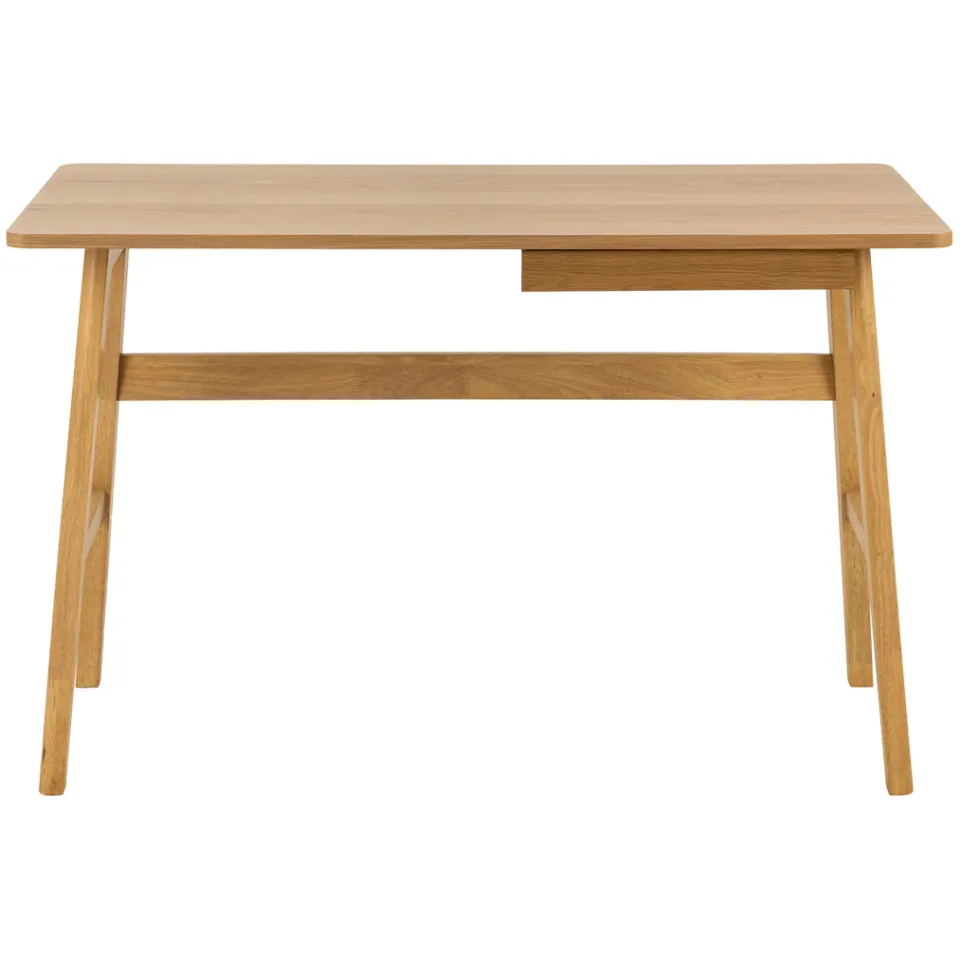 Lisomme Lisanna houten bureau naturel - met lade - 120 x 60 cm, foto 3