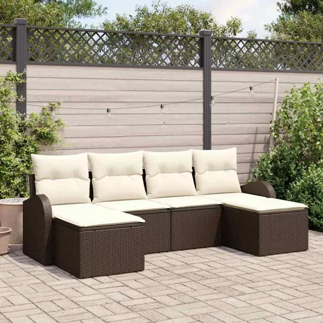 vidaXL Tuin Sofa Set 6 st Bruin [Synthetisch]: Poly Rattan, foto 2