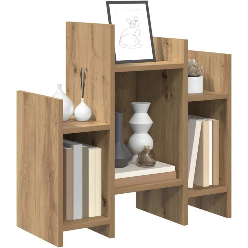 vidaXL Bijzetkast Artisan Eiken 60 x 26 x 60 cm Bewerkt hout Bruin