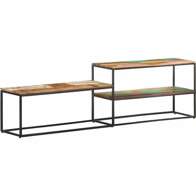 vidaXL Tv-meubel 180x30x50 cm massief gerecycled hout Bruin