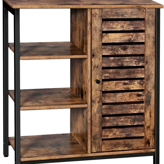 MAZAZU Dressoir Industrieel - Opbergkast met Deuren - Vintage - 70x30x81 cm - Bruin