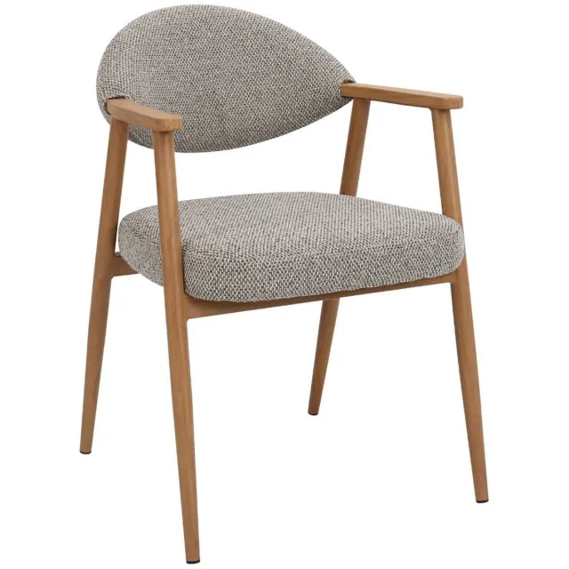 Giga Meubel Karup eetkamerstoel taupe taupe/eiken