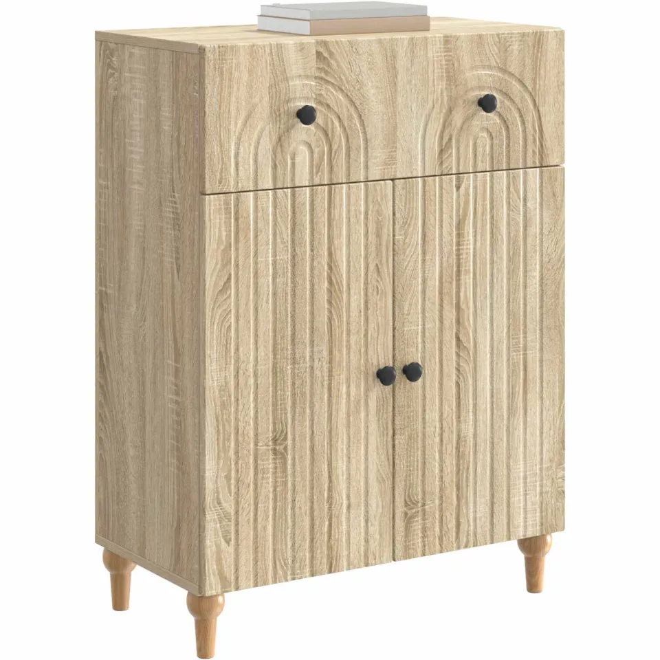 vidaXL Dressoir Sonoma Eiken 66 x 34,5 x 90 cm Bewerkt hout, foto 2
