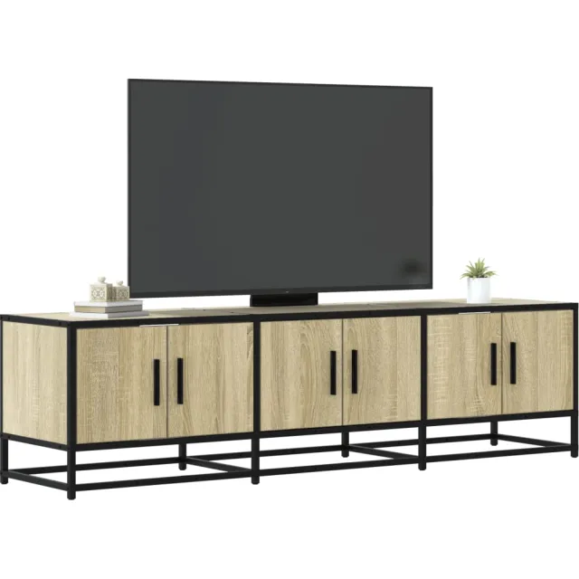 vidaXL Tv-meubel 150x35x41 cm bewerkt hout metaal sonoma eikenkleurig, foto 2