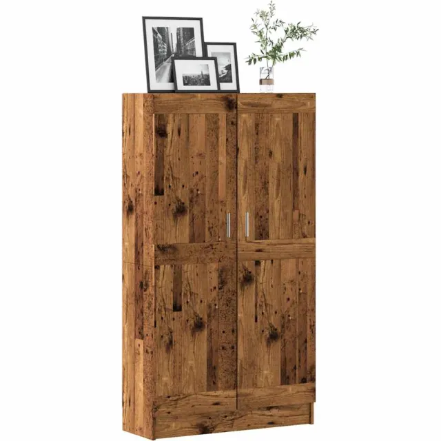 vidaXL Boekenkast 82,5x30,5x150 cm bewerkt hout oud houtkleurig Bruin