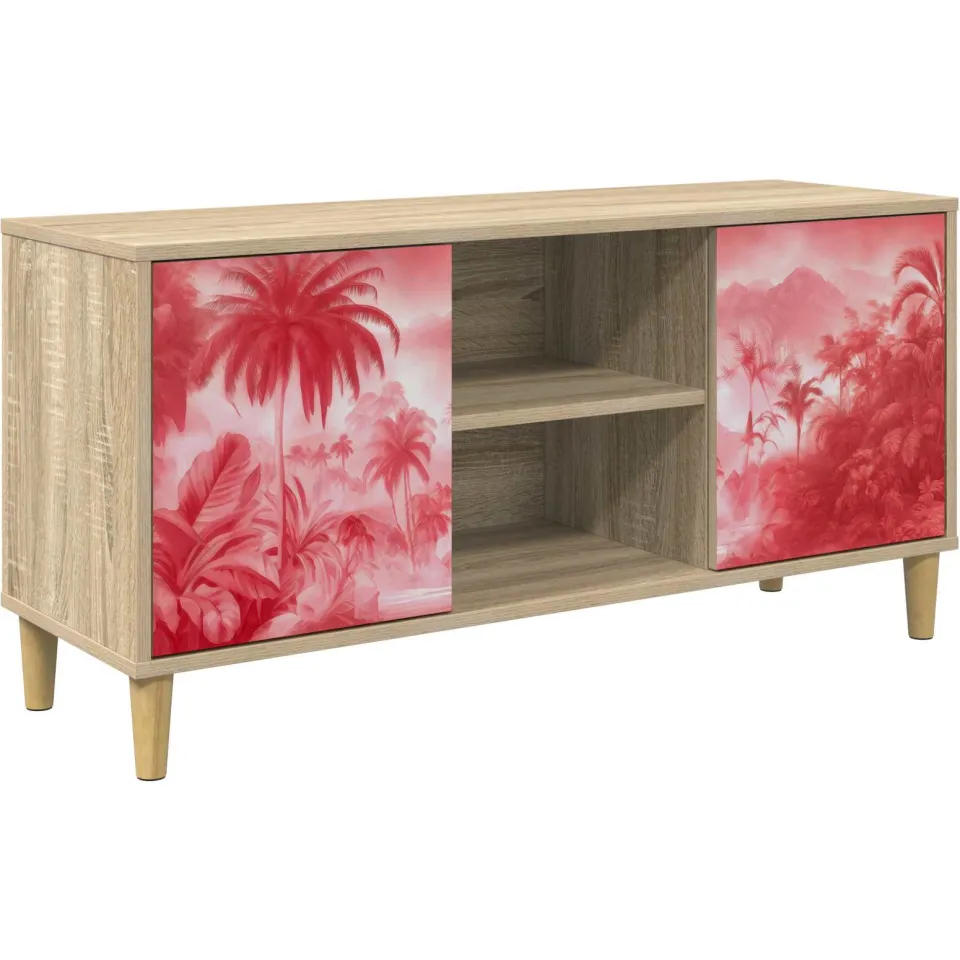 vidaXL Tv-meubel AACHEN 102 x 33 x 50 cm Sonoma Bewerkt hout bruin, foto 3