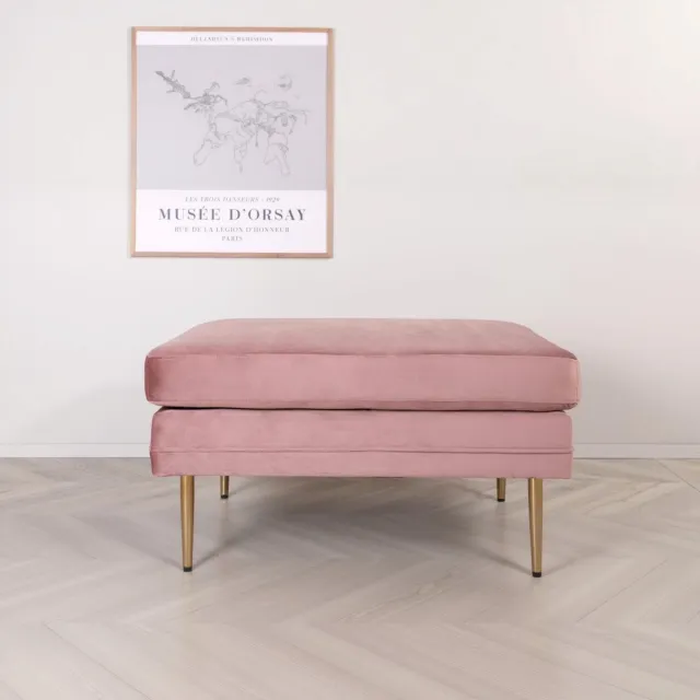 Svea Tess hocker - velvet - roze