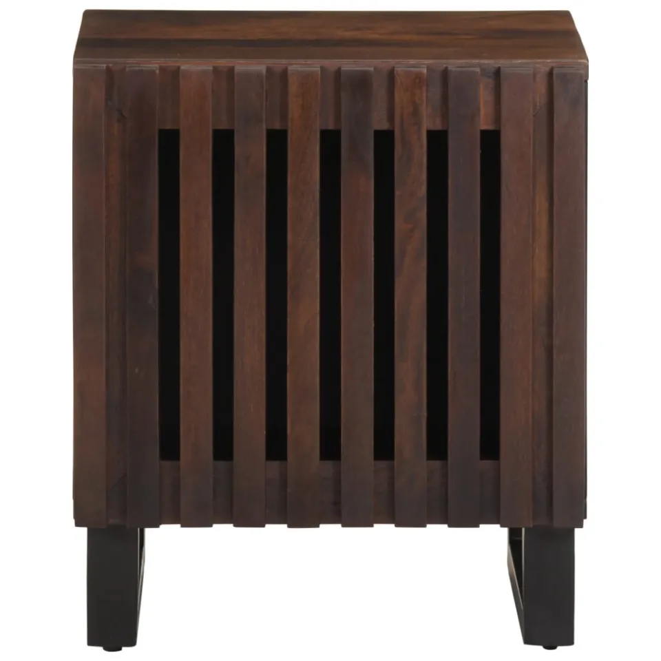 vidaXL Nachtkastjes 2 st 40x34x46 cm massief mangohout bruin, foto 4