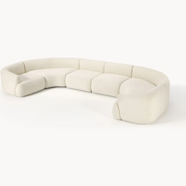 Westwing Collection Modulair XL U-bank Sofia wit