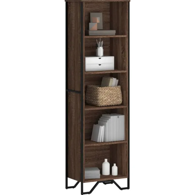 vidaXL Boekenkast 50x31x169 cm bewerkt hout bruin eikenkleur