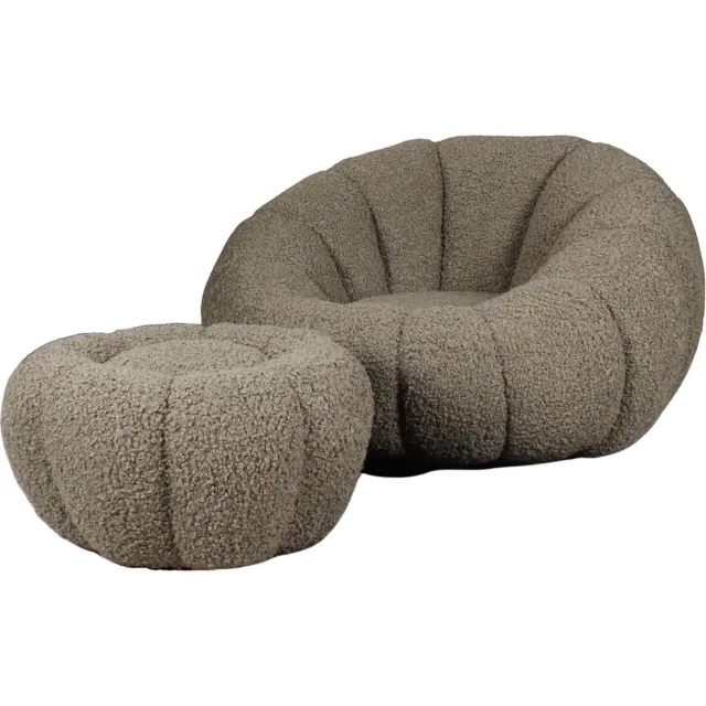 DS4U Olivia fauteuil set teddy - groen