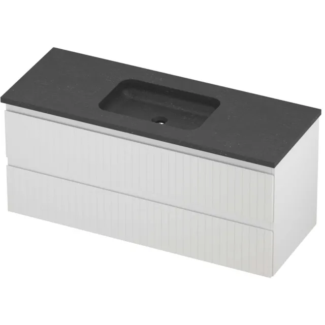 Proline Rollo Badmeubelset Hardsteen Elegant Gefreesd 120x46x54 cm Blue Stone Mat Wit
