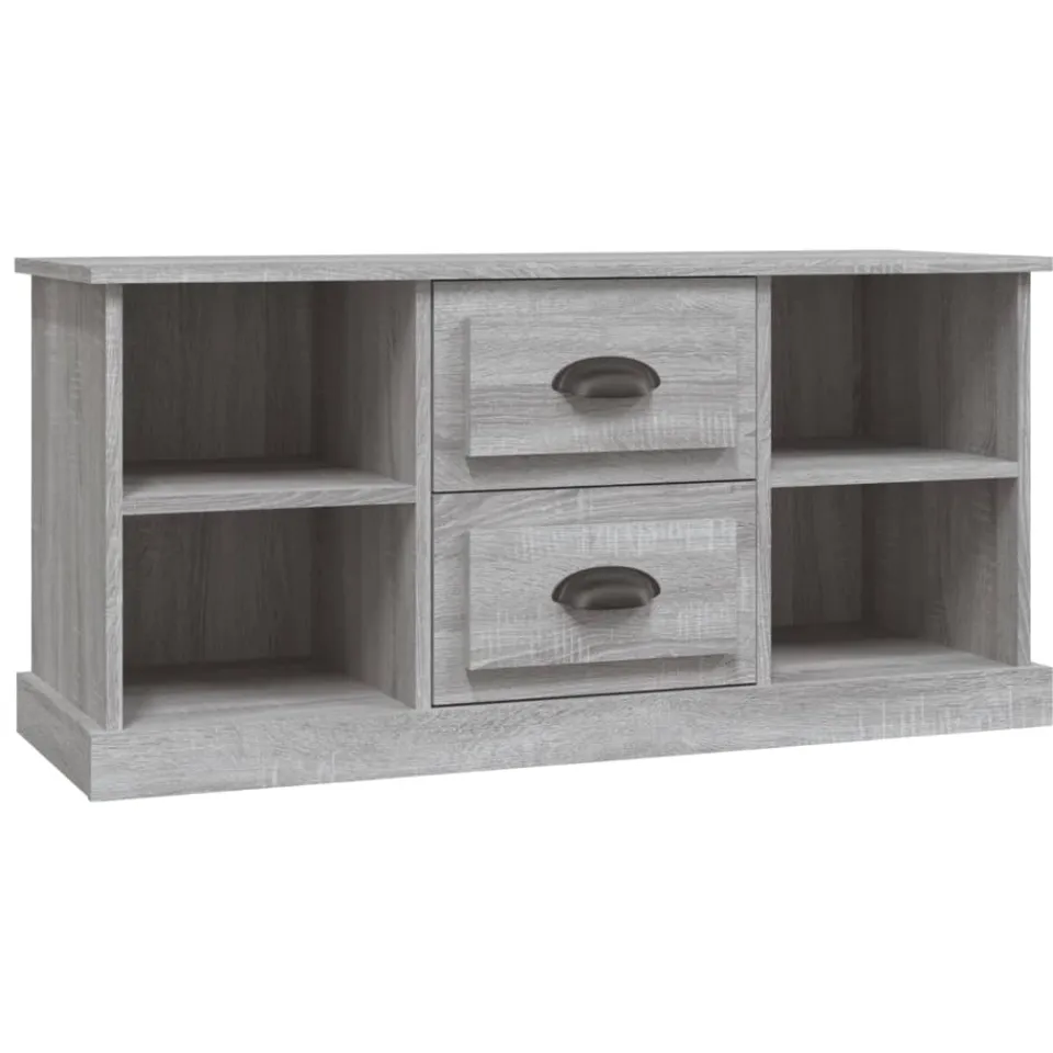 vidaXL Tv-meubel 99,5x35,5x48 cm bewerkt hout grijs sonoma eikenkleur