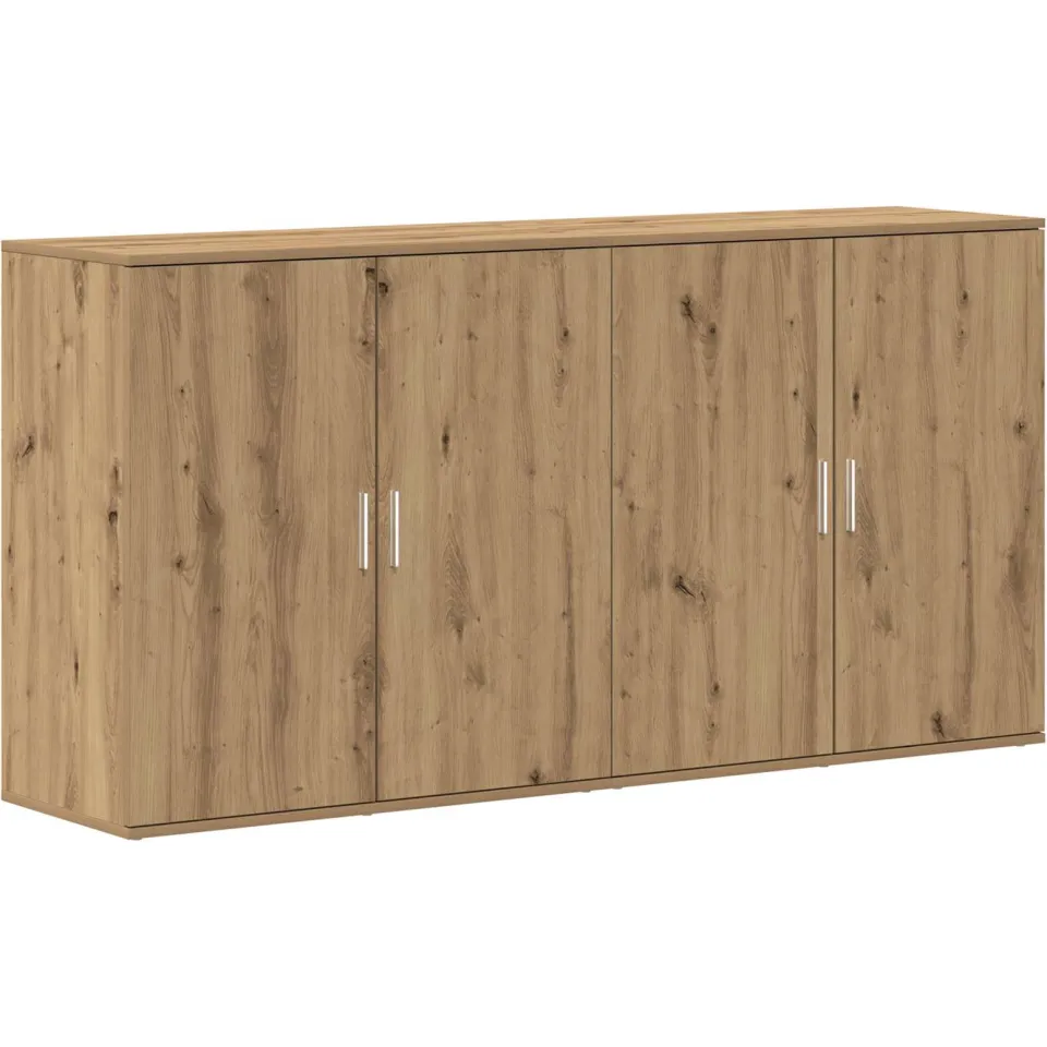vidaXL Dressoir 2 st Artisan Eiken 79 x 38 x 80 cm Bewerkt hout, foto 3