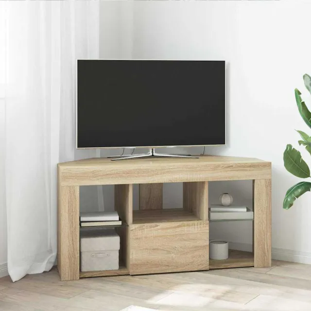 vidaXL Hoek LED TV Kast 100 x 40 x 50 cm Sonoma Eiken Bewerkt hout, foto 2