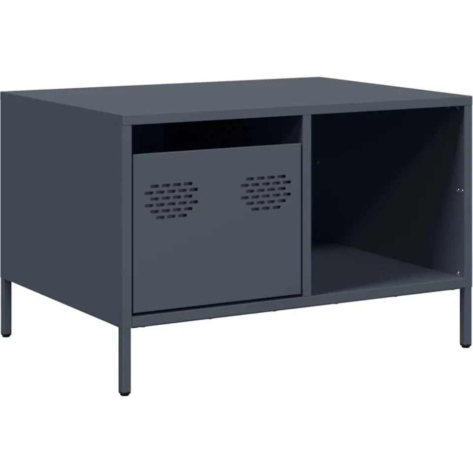 vidaXL Salontafel 68,5x50x43,5 cm koudgewalst staal antracietkleurig, foto 3