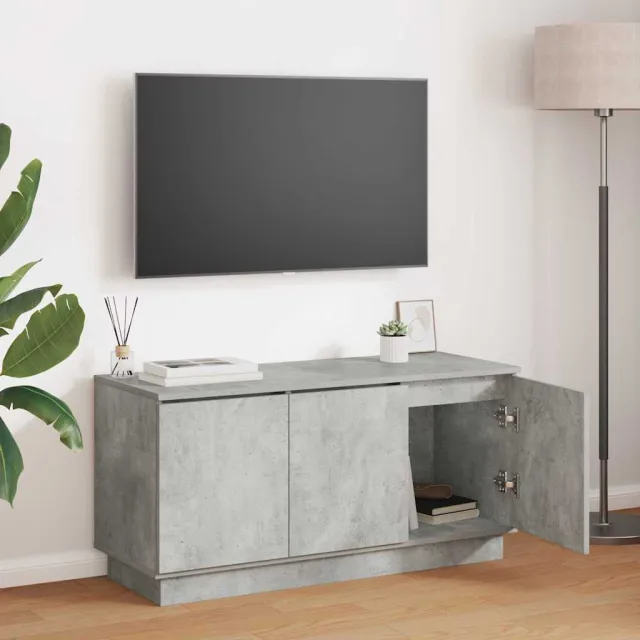 vidaXL TV-kast 100 x 38 x 49 cm Beton Grijs Bewerkt hout, foto 2