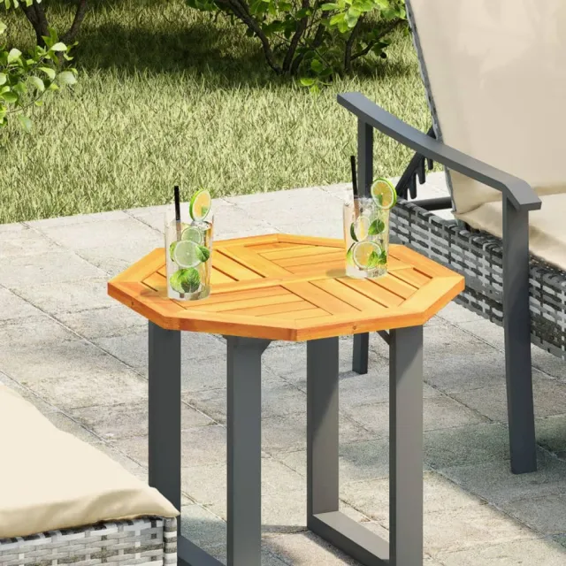 vidaXL Tafelblad achthoekig 50x50x2 cm massief acaciahout bruin, foto 2