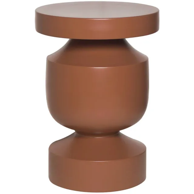 sweeek Bijzettafel, metalen nachtkastje ø30,5 x 43,5cm - alma Terracotta