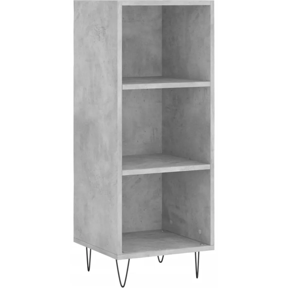 vidaXL Dressoir 34,5x32,5x90 cm bewerkt hout betongrijs