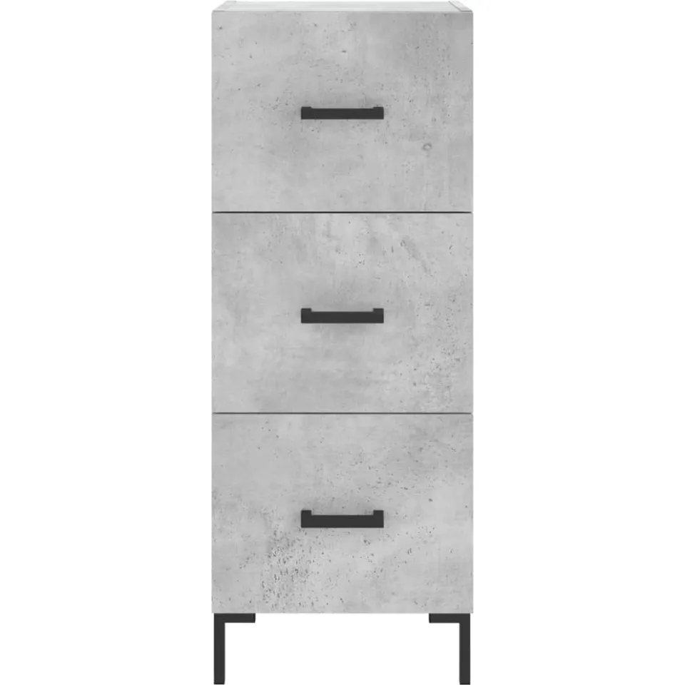 vidaXL Dressoir 34,5x34x90 cm bewerkt hout betongrijs grijs, foto 4