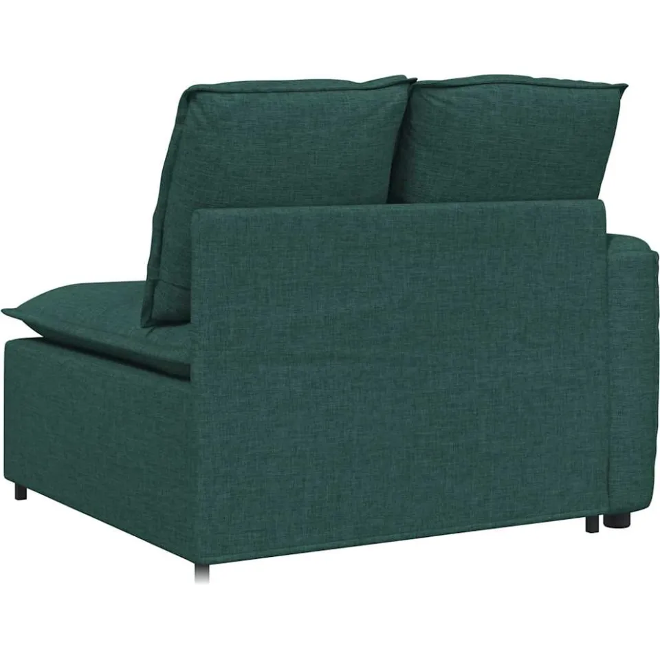 vidaXL Modulaire bank Armleuning eindmodule met kussens 100 cm groen, foto 4