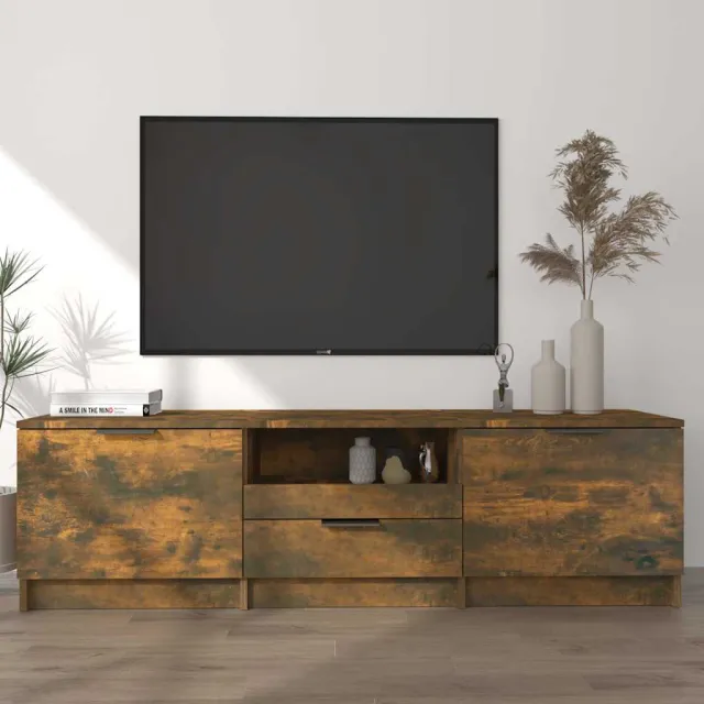 vidaXL Tv-meubel 140x35x40 cm bewerkt hout gerookt eikenkleurig, foto 2