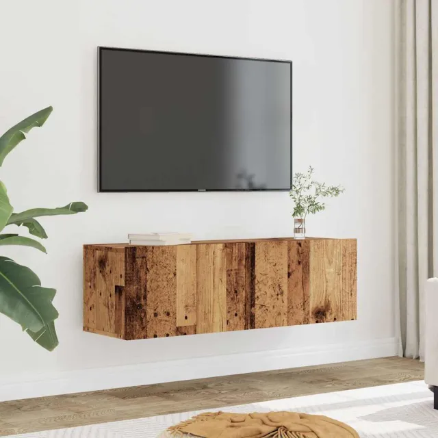vidaXL Tv-meubels 2 st wandgemonteerd 100x30x30 cm oud houtkleurig bruin, foto 2