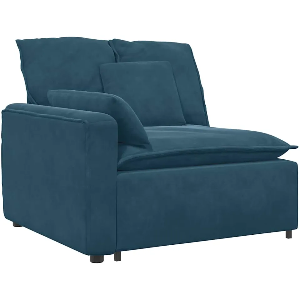 vidaXL Modulaire bank met kussens blauw, foto 2