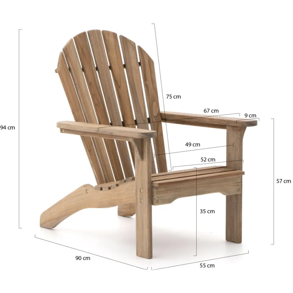 ROUGH Furniture ROUGH-S Adirondack bruin, foto 2