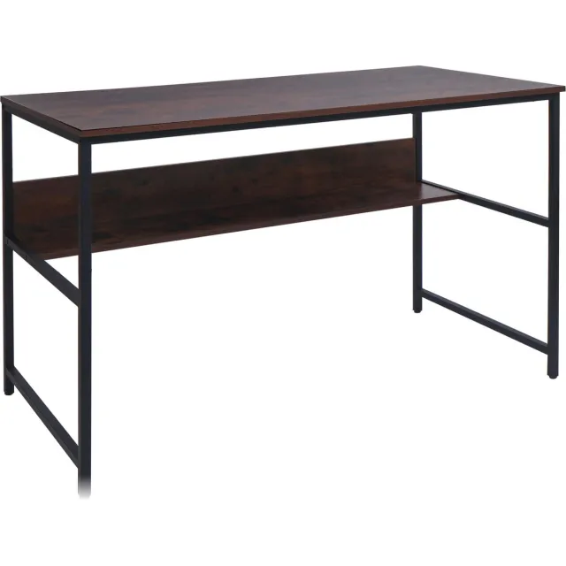 MCW Bureau MCW-K80, bureau computer bureau werkblad, metaal MDF 120x60cm ~ bruin