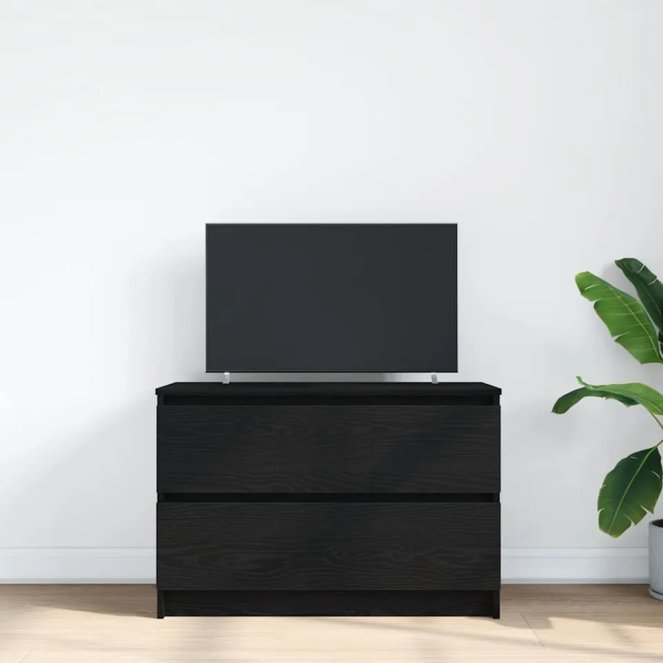 vidaXL Tv-meubel 80x35x54 cm spaanplaat zwart, foto 3