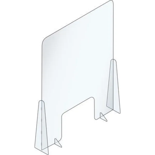 Seco scheidingswand - 66 x 88cm - transparant - met opening - acryl