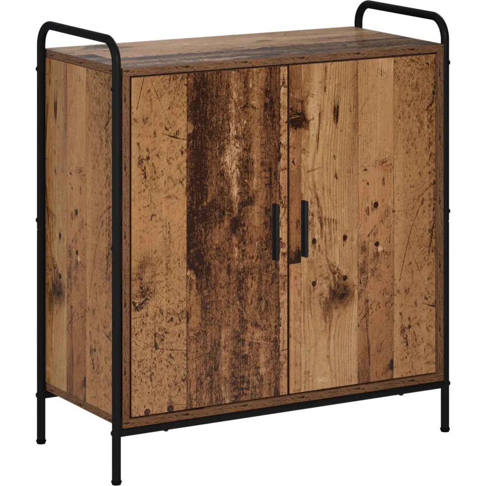 vidaXL Dressoir Oud hout 97 x 33 x 81 cm Bewerkt hout bruin, foto 3