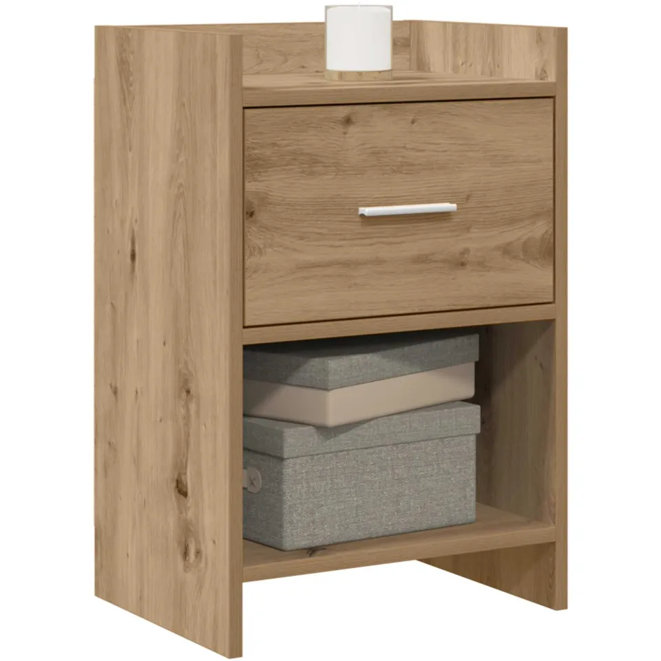 vidaXL Nachtkastjes 2 st Artisanaal eiken 40 x 30 x 60 cm Bewerkt hout Bruin