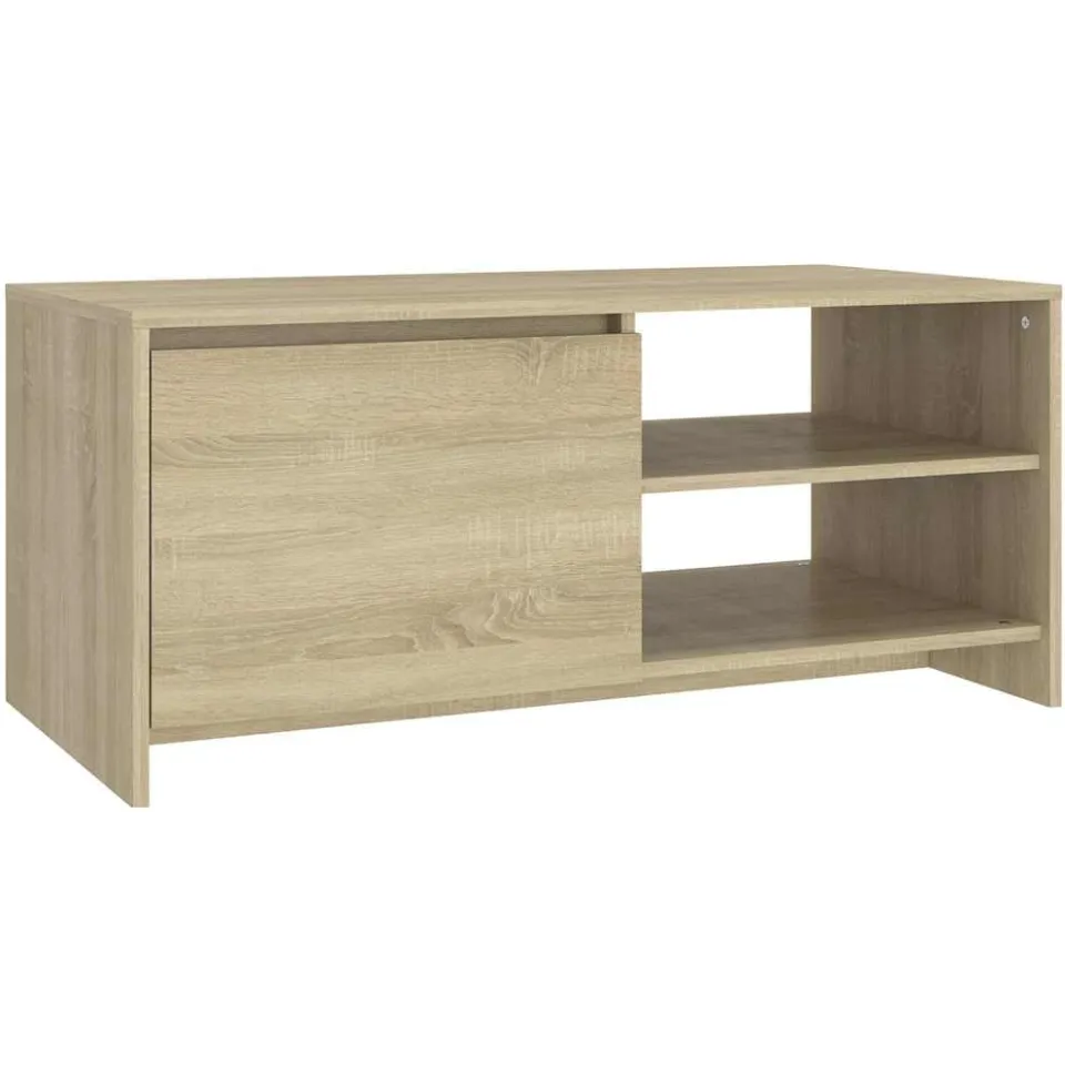 vidaXL Salontafel 102x50x45 cm bewerkt hout sonoma eikenkleurig Bruin