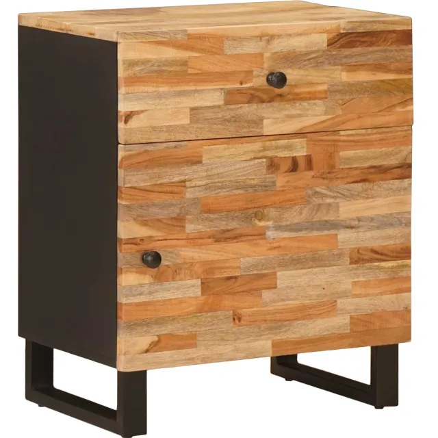 vidaXL Bed kast Bruin 50 x 33 x 60 cm Massief Mango Hout