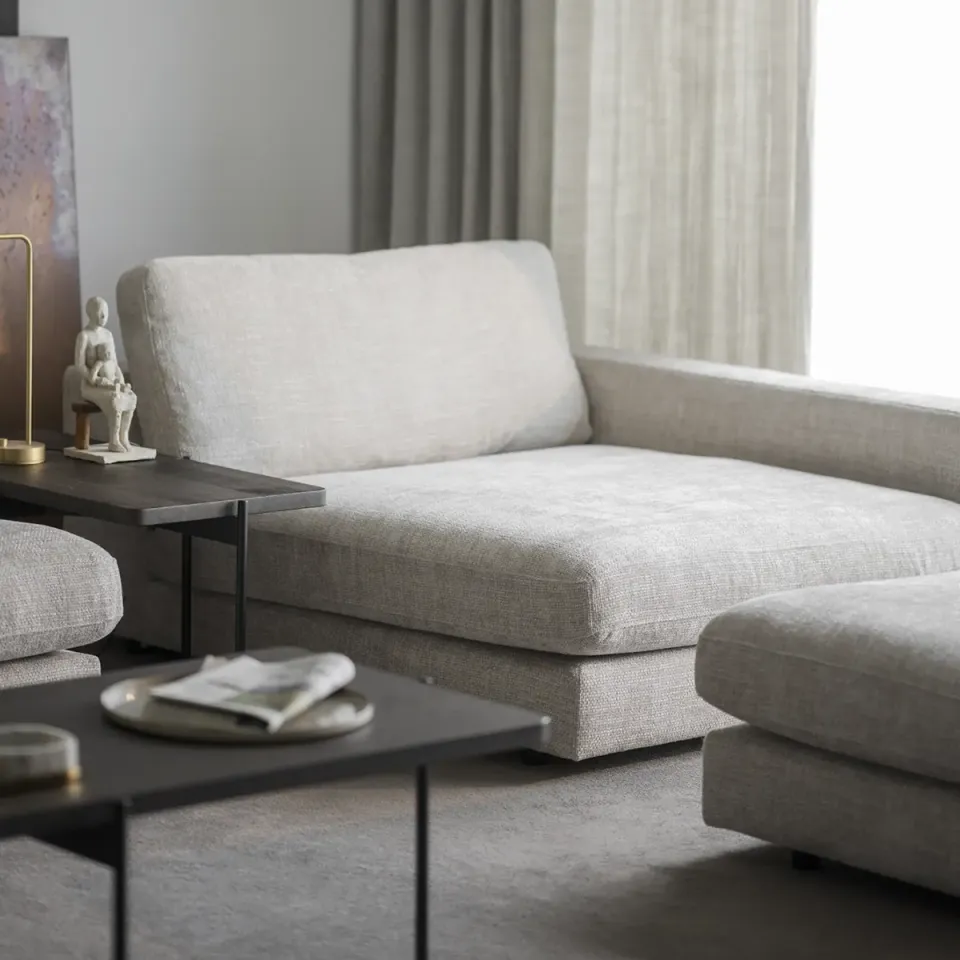 Rowico Home Duncan modulaire chaise longue lichtgrijs/beige - rechts - 129 cm, foto 3