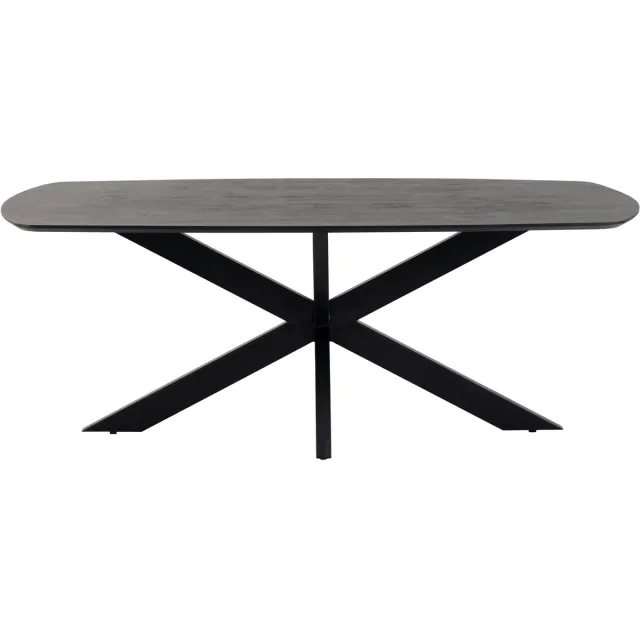 Nijwie Eettafel Akagi 210 cm Deens ovaal Acacia - Zwart Divers