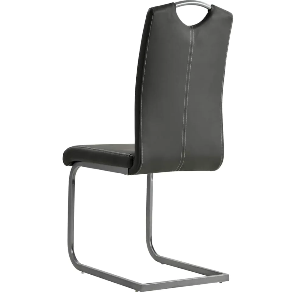 vidaXL Eetkamerstoelen 2 st kunstleer grijs, foto 4