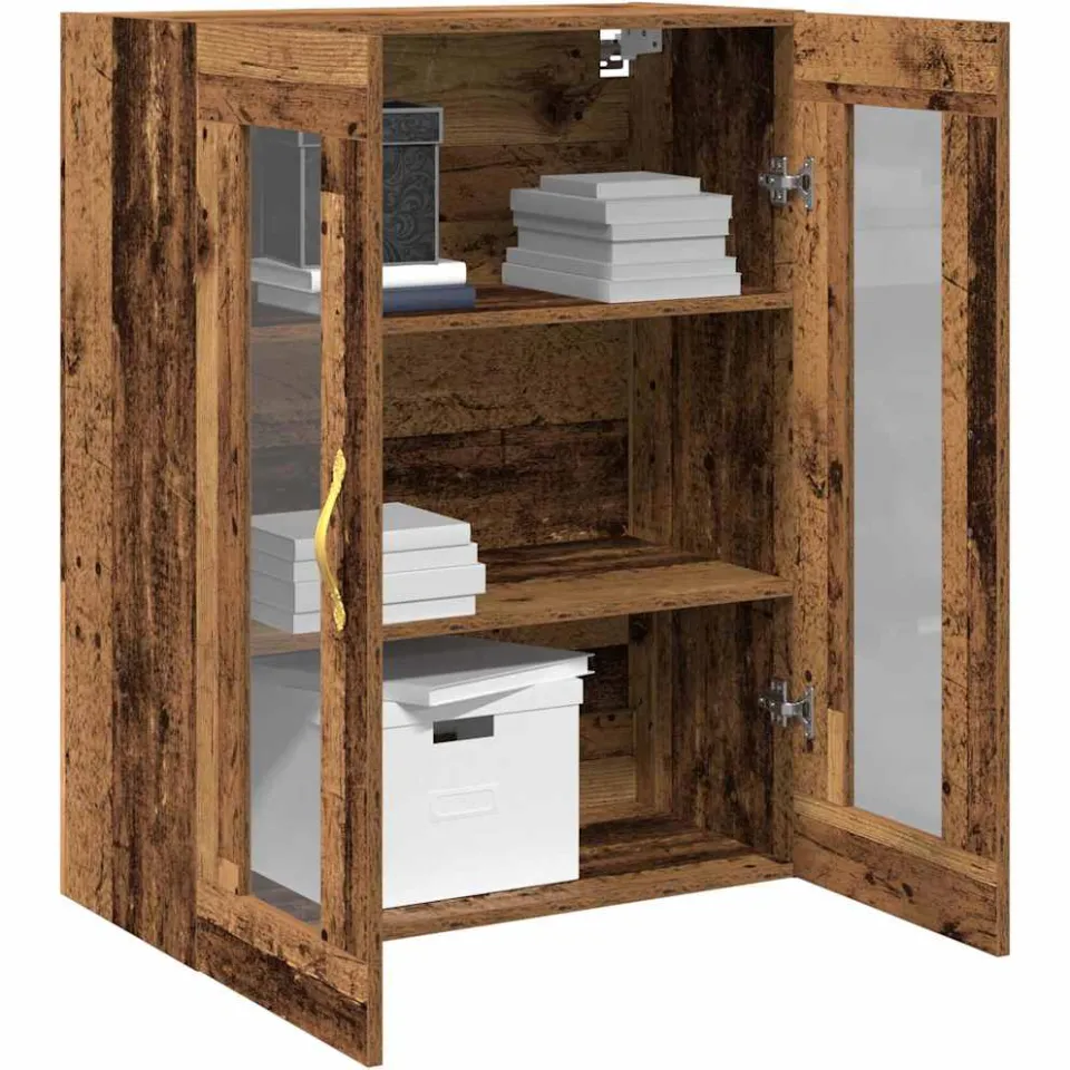vidaXL Wandkast Oud Hout 69,5 x 34 x 90 cm Bewerkt hout Bruin
