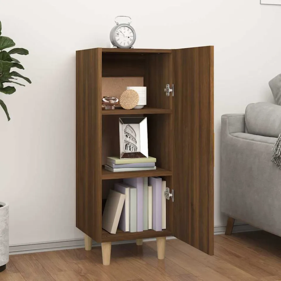 vidaXL Dressoir 34,5x34x90 cm bewerkt hout bruin eikenkleur, foto 3