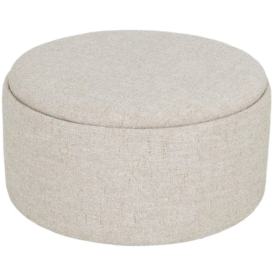 Giga Meubel Salontafel Zara - Rond Beige/Naturel - Incl. Opbergruimte - Ø80cm, foto 3