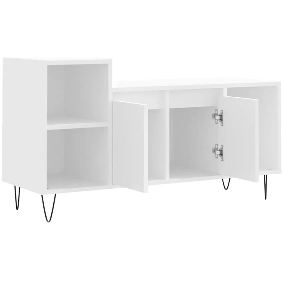 vidaXL Tv-meubel 100x35x55 cm bewerkt hout wit, foto 4
